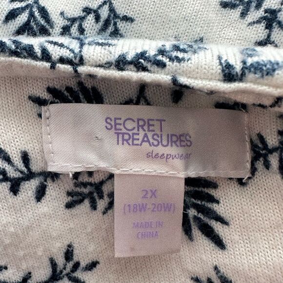 Secret Treasures Button-up Pajama Top, Size 2X - Picture 5 of 7